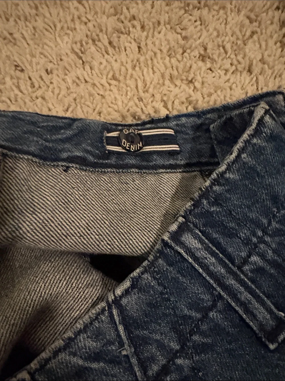GAP Denim Shorts Set — Dark Blue, Light Blue, Pale Pink Girls 14